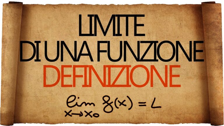 La formula per la definizione di limite